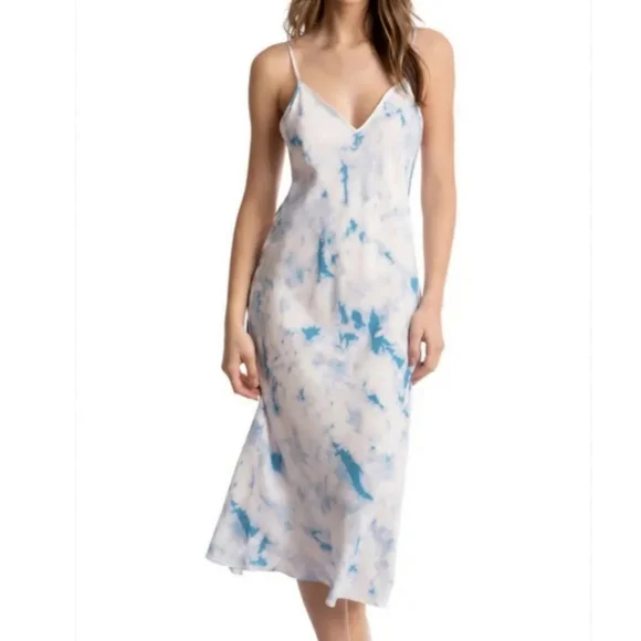 In Bloom By Jonquil Tie-dye Midi Nightgown L NWOT - Picture 1 of 7